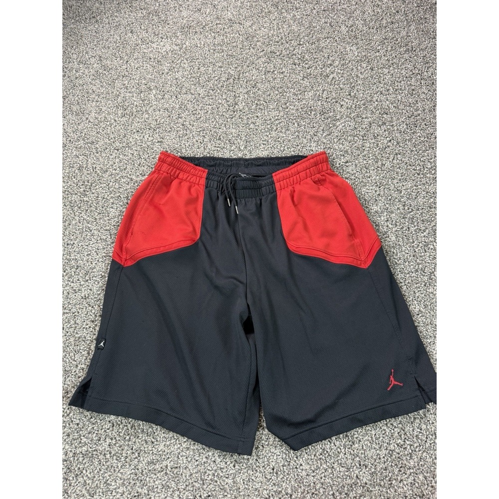 Nike Air Jordan Durasheen Athletic Shorts Men's Size Medium Black Red